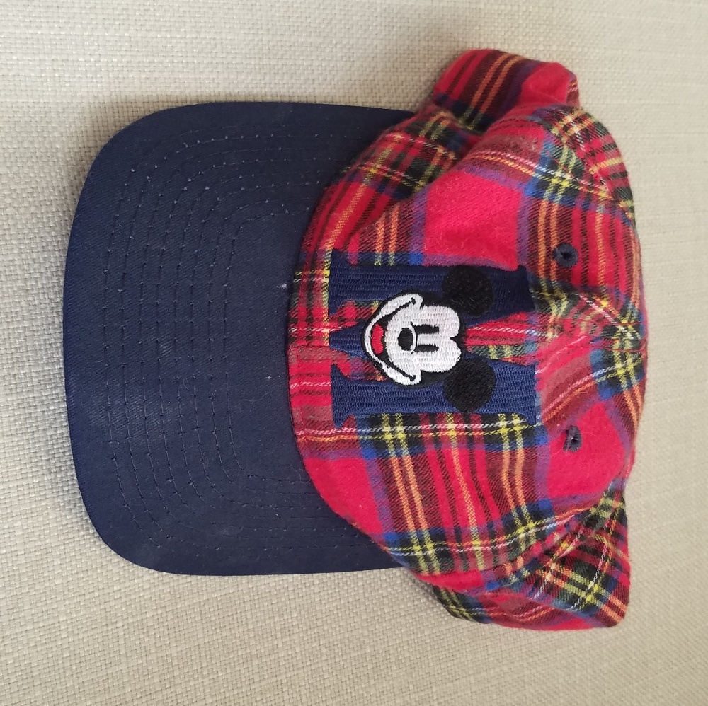 Vintage plaid Mickey Mouse Disney Hat